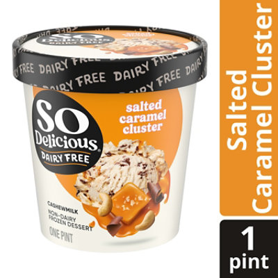 So Delicious Frozen Dessert Dairy Free Cashewmilk Salted Caramel Cluster - 1 Pint - Image 1