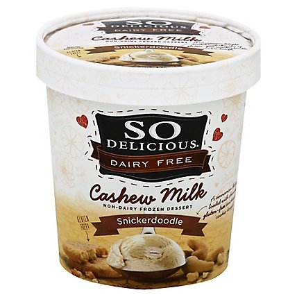 So Delicious Frozen Dessert Dairy Free Cashewmilk Snickerdoodle - 1 Pint - Image 1