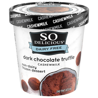 So Delicious Dairy Free Non-Dairy Frozen Dessert Cashew Milk Dark Chocolate Truffle - 1 Pint - Image 3