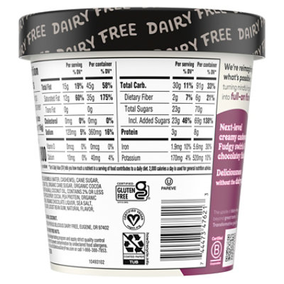 So Delicious Dairy Free Dark Chocolate Truffle Cashew Milk Frozen Dessert - 16 Ml - Image 2