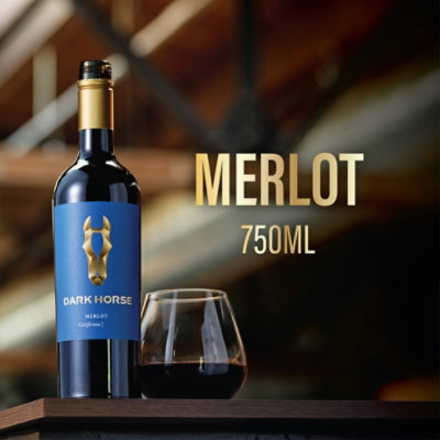 Dark Horse Merlot Red Wine - 750 Ml - Image 2