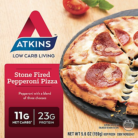 Atkins Pizza Stone Fired Pepperoni - 5.6 Oz