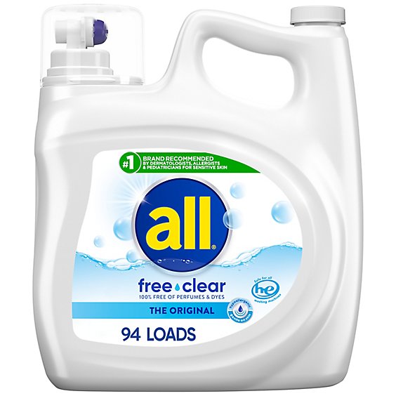 all Free Clear For Sensitive Skin Liquid Laundry Detergent - 141 Fl. Oz.