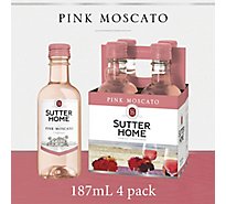 Sutter Home Pink Moscato Pink Wine Bottles Pack - 4-187 Ml