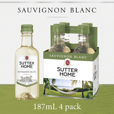 Sutter Home Sauvignon Blanc White Wine Bottle - 4-187 Ml - Image 1