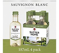Sutter Home Sauvignon Blanc White Wine Bottles Pack - 4-187 Ml