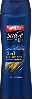 Suave Men Hair + Body Wash 2 In 1 - 15 Fl. Oz. - Image 2