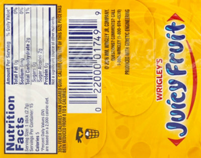 Juicy Fruit Starburst Strawberry Sugarfree Gum Single Pack - Image 3