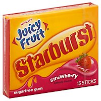 Juicy Fruit Starburst Strawberry Sugarfree Gum Single Pack - Image 1