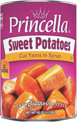 Princella Potatoes Cut Yams In Light Syrup Cut Sweet Potatoes - 40 Oz - Image 2