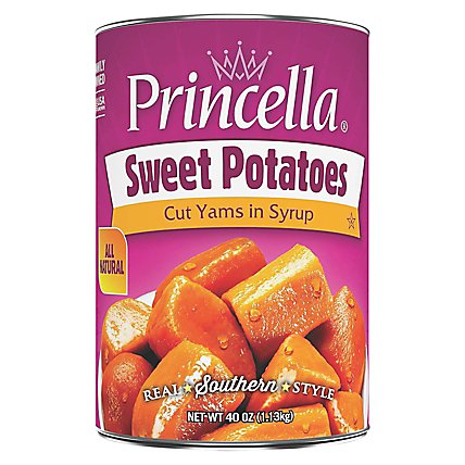 Princella Potatoes Cut Yams In Light Syrup Cut Sweet Potatoes - 40 Oz - Image 1