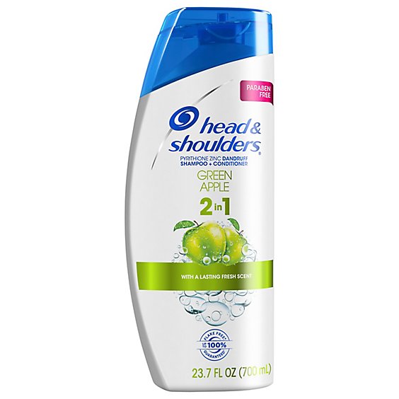 Head & Shoulders Green Apple Anti Dandruff 2 in 1 Shampoo + Conditioner - 23.7 Fl. Oz.