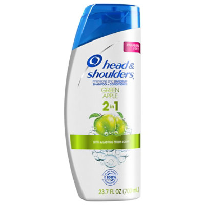 Head & Shoulders Shampoo + Conditioner 2In1 Anti Dandruff Green Apple - 23.7 Fl. Oz.