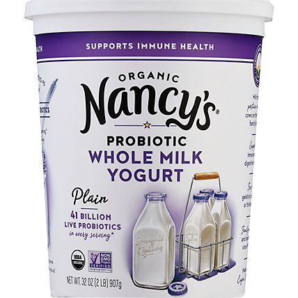 Nancys Organic Yogurt Whole Milk Plain - 32 Oz - Image 2