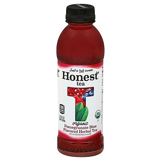 Honest Organic Tea Gluten Free Herbal Pomegranate Blue - 16.9 Fl. Oz.
