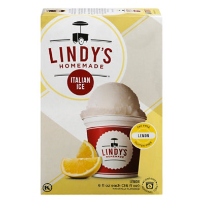 Lindy's Homemade Italian Ice Fat Free Gluten Free Lemon - 6 Fl. Oz. - Image 3