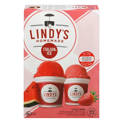 Lyndys Homemade Italian Ice Fat Free Gluten Free Watermelon & Strawberry - 6 Fl. Oz. - Image 3