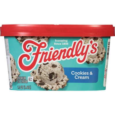 Friendly's Rich and Creamy Cookies and Cream Ice Cream Tub - 1.5 Quart - Image 1