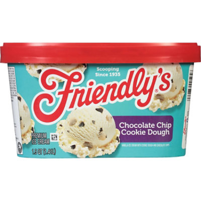 Friendly's Rich and Creamy Chocolate Chip Cookie Dough Ice Cream Tub - 1.5 Quart - Image 1