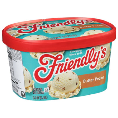 Friendly's Rich And Creamy Butter Pecan Ice Cream Tub - 1.5 Quart - Image 1