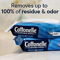 Cottonelle Fresh Care Flushable Flip Top Adult Wet Wipes - 4-42 Count - Image 2