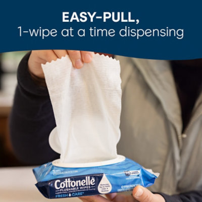 Cottonelle Fresh Care Flushable Wet Wipes 4 Flip-Top Packs with 42 Wipes Per Pack - Image 5