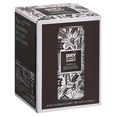 Dry Sparkling Beverage Vanilla Bean Cans 412 Fl. Oz. Safeway
