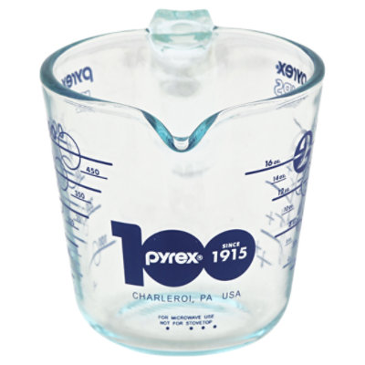 Pyrex Measuring Cup Glass 16 Ounce Blue - Each