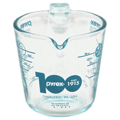Pyrex Measuring Cup Glass 16 Ounce Turquoise - Each