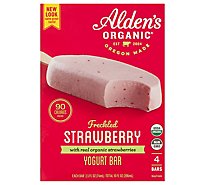 Aldens Organics Strawberry Yogurt Bars - 4-2.5 Fl. Oz.