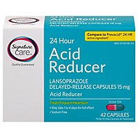 Signature Care Acid Reducer 24 Hour Lansoprazole Delayed Release 15mg Capsule - 42 Count - Image 3