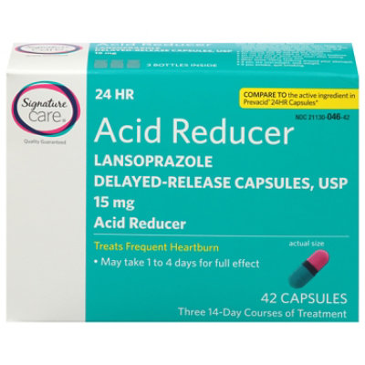 Signature Select/Care Acid Reducer 24 Hour Lansoprazole Delayed Release 15mg Capsule - 42 Count - Image 2