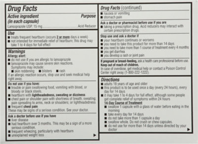 Signature Select/Care Acid Reducer 24 Hour Lansoprazole Delayed Release 15mg Capsule - 42 Count - Image 5