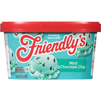 Friendly's Mint Chocolate Chip Ice Cream Tub - 1.5 Quart - Image 1