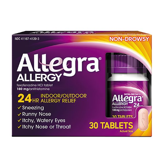 Allegra Allergy Antihistamine Gelcaps 12 Hour 60mg Non-Drowsy - 24 Count