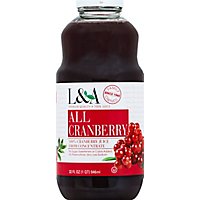 L & A Juice Pure No Sugar All Cranberry - 32 Fl. Oz. - Image 2