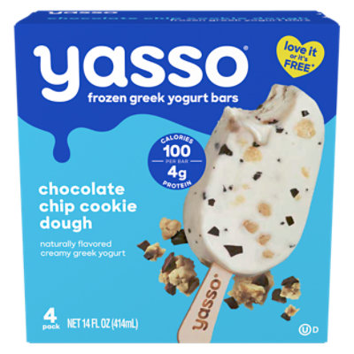 Yasso Frozen Yogurt Greek Bars Chocolate Chip Cookie Dough - 4-3.5 Fl. Oz. - Image 3