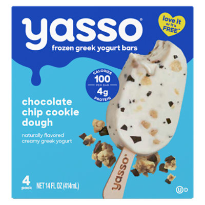 Yasso Frozen Yogurt Greek Bars Chocolate Chip Cookie Dough - 4-3.5 Fl. Oz. - Image 1