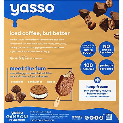 Yasso Yogurt Bars Frozen Greek Coffee Chocolate Chip - 4-3.5 Fl. Oz. - Image 6