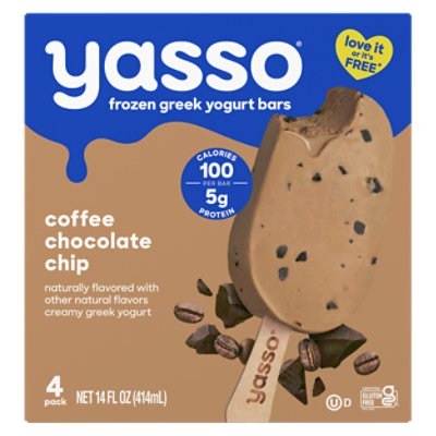 Yasso Yogurt Bars Frozen Greek Coffee Chocolate Chip - 4-3.5 Fl. Oz. - Image 1