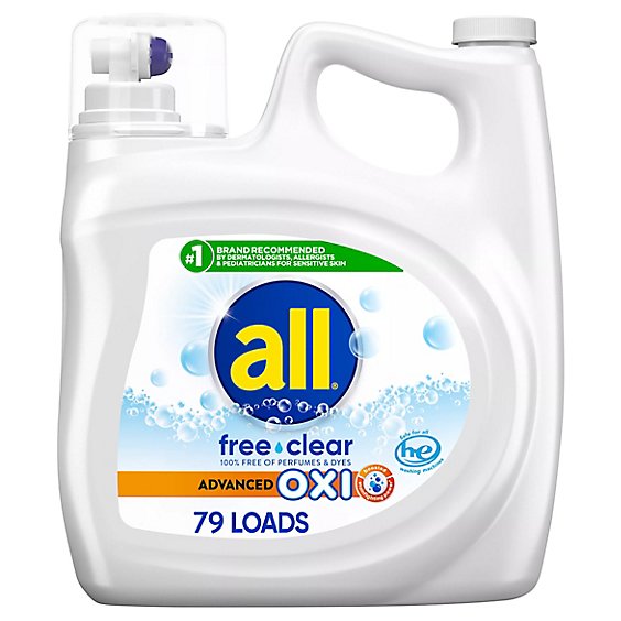 all Free Clear OXI Liquid Laundry Detergent - 141 Fl. Oz.