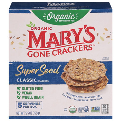 Marys Gone Crackers Super Seed Organic Classic  - 5.5 Oz