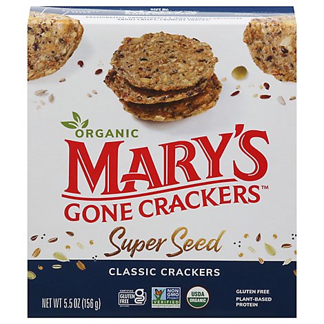 Marys Gone Crackers Super Seed Organic Classic  - 5.5 Oz