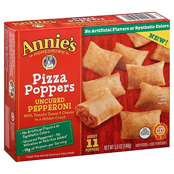Annies Homegrown Pizza Poppers Uncured Pepperoni - 5 Oz
