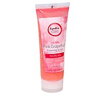 Signature Care Acne Treatment Salicylic Acid Foaming Scrub Pink Grapefruit Oil Free - 8 Oz