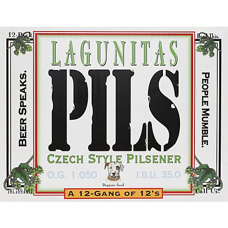 Lagunitas Beer Pils Czech Style Pilsner Bottle - 12-12 Fl. Oz.