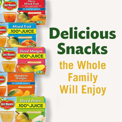 Del Monte Fruit Cup Snacks Peaches Diced Family Pack Cups - 12-4 Oz - Image 2