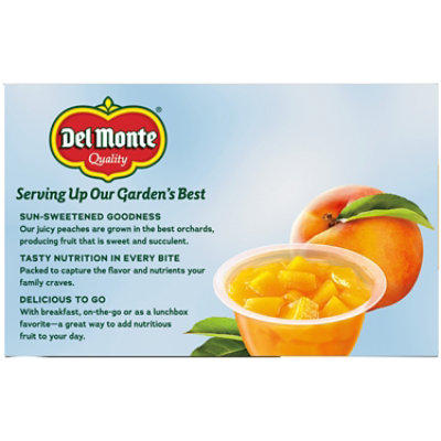 Del Monte Fruit Cup Snacks Peaches Diced Family Pack Cups - 12-4 Oz - Image 5