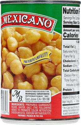 El Mexicano Garbanzo Beans Can - 15 Oz - Image 5