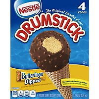 Drumstick Frozen Dairy Dessert Cones Butterfinger Dipped Variety 4 Count - 18.1 Fl. Oz. - Image 2